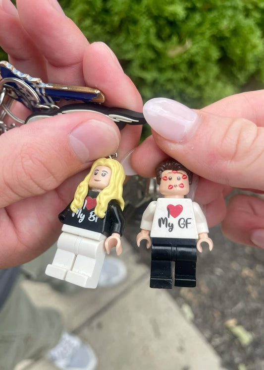 2 adet Kişiye Özel LEGO Anahtarlık
