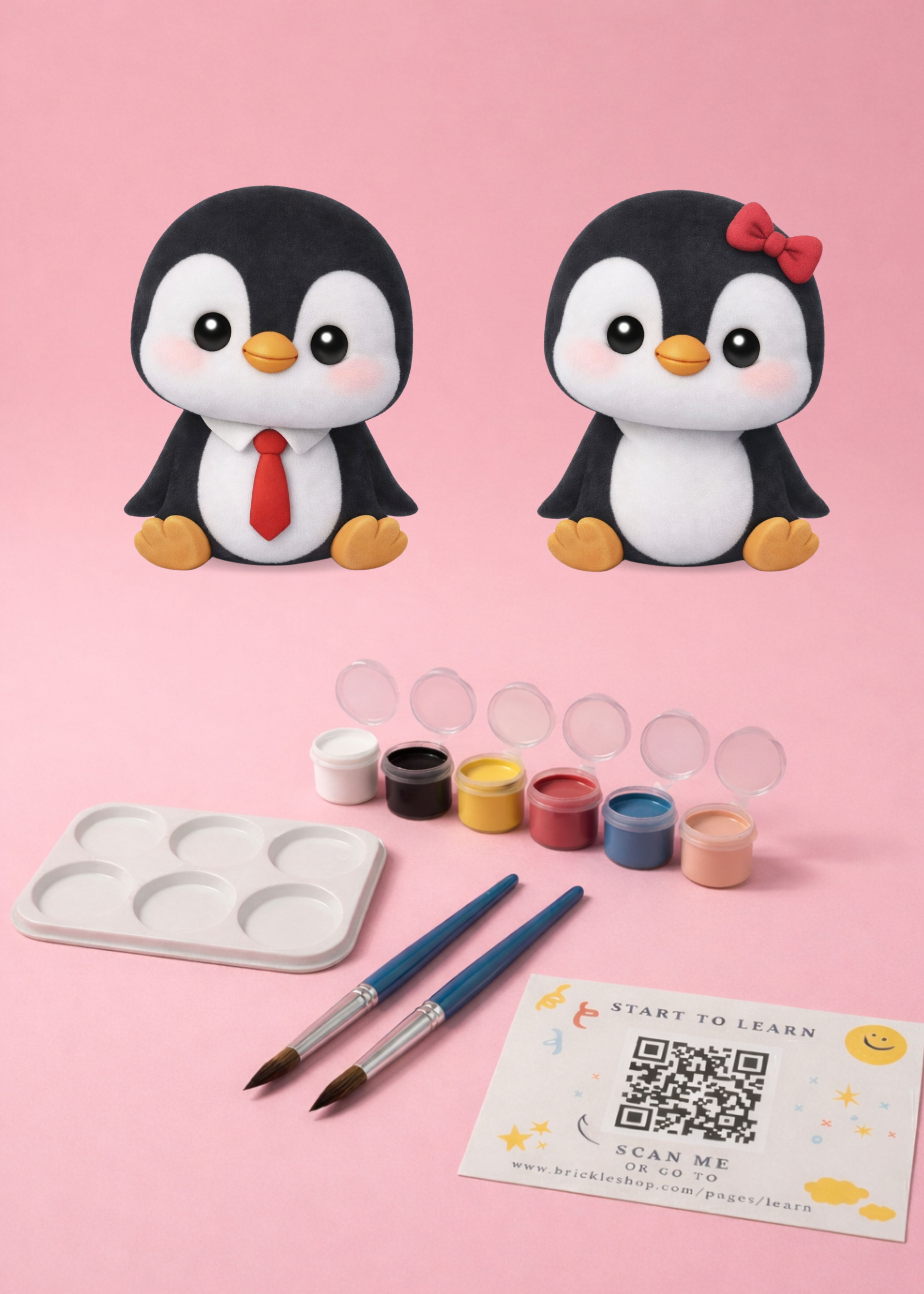 Couple Penguen Boyama Seti