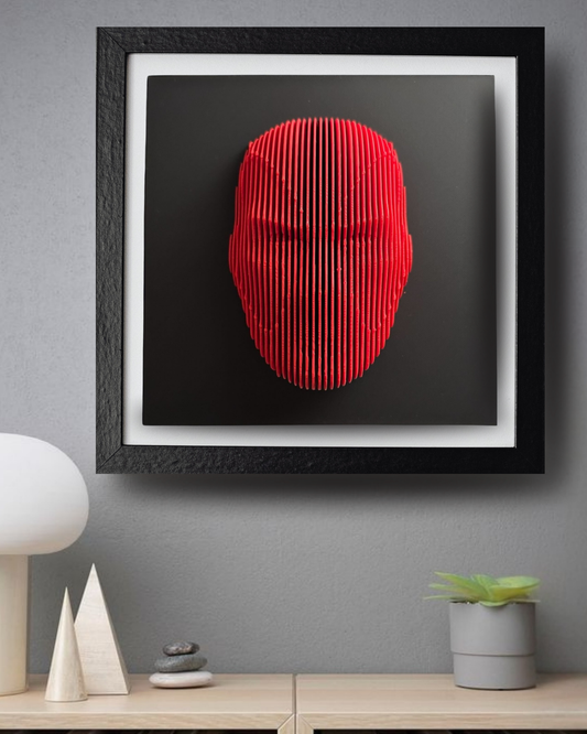 3D Katmanlı Deadpool Mask Sanat Tablosu