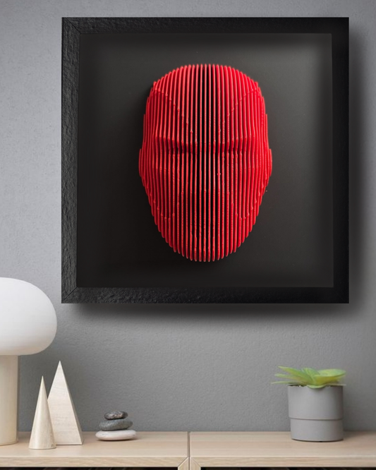 3D Katmanlı Deadpool Mask Sanat Tablosu