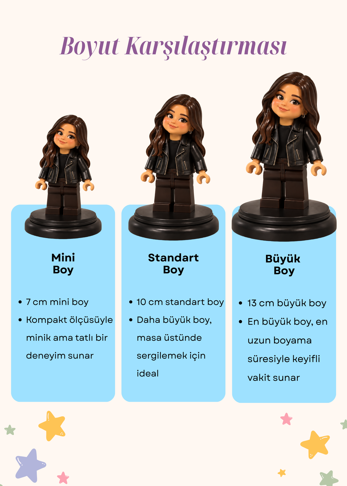 Çift Kişilik Brick Tarzı MiniMe - 3D Figür Boyama Seti    (2 Adet Kişiye Özel)