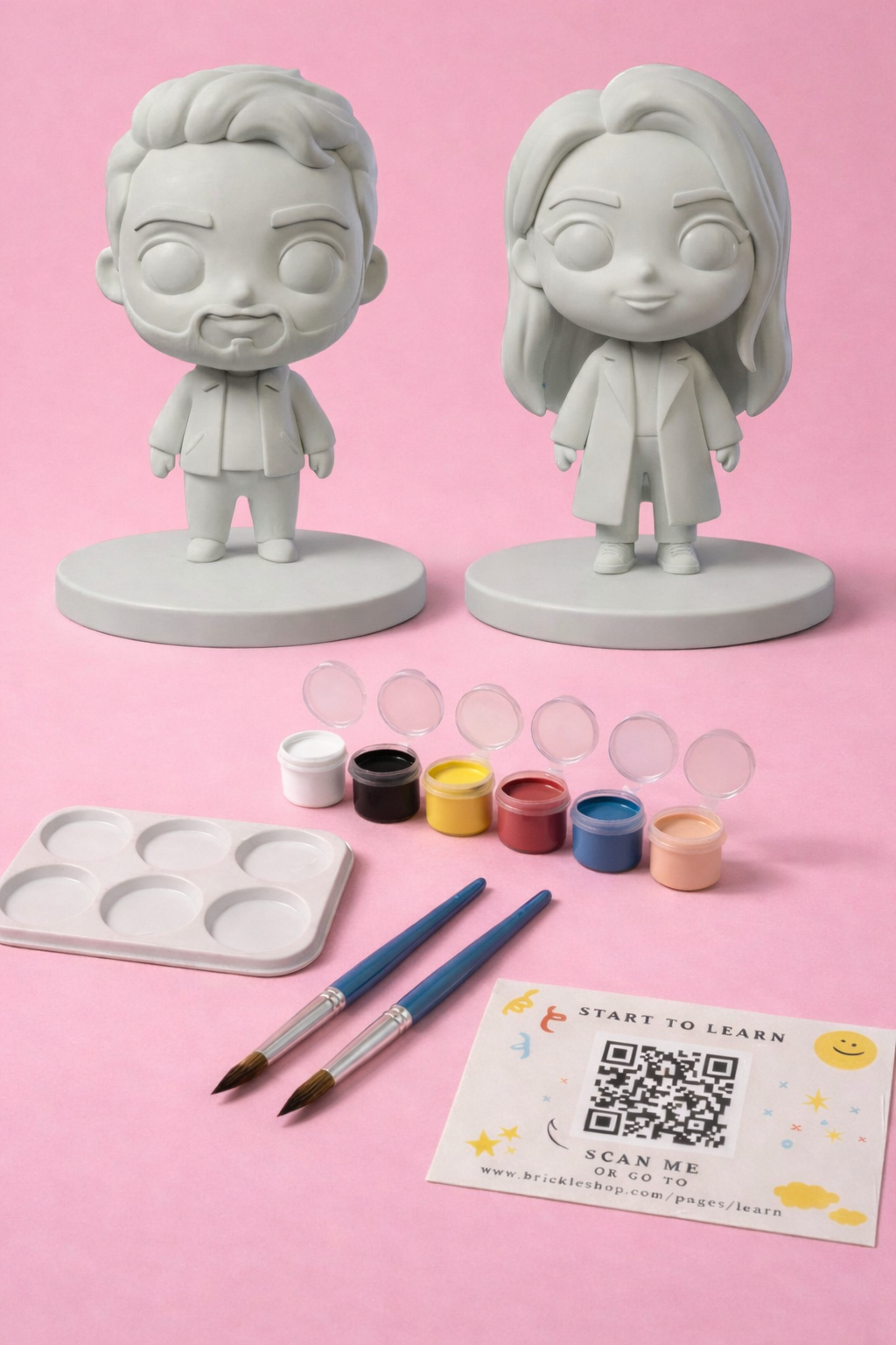 Couple MiniMe - 3D Figür Boyama Seti    (2 Adet Kişiye Özel)