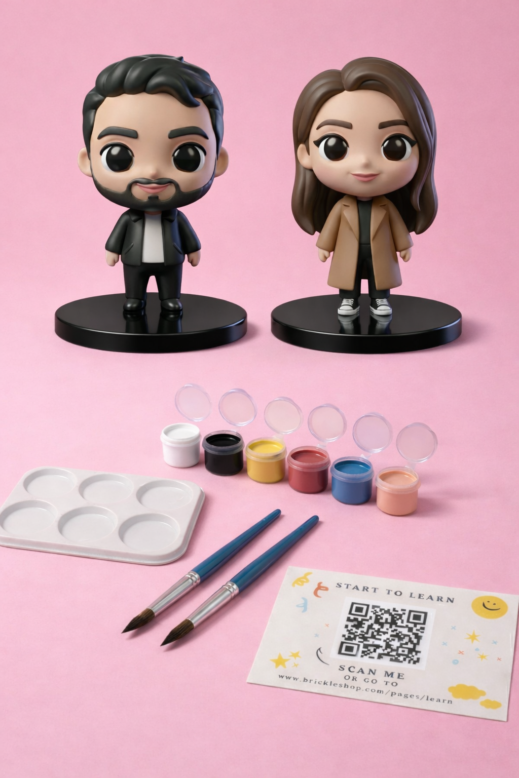 Couple MiniMe - 3D Figür Boyama Seti    (2 Adet Kişiye Özel)