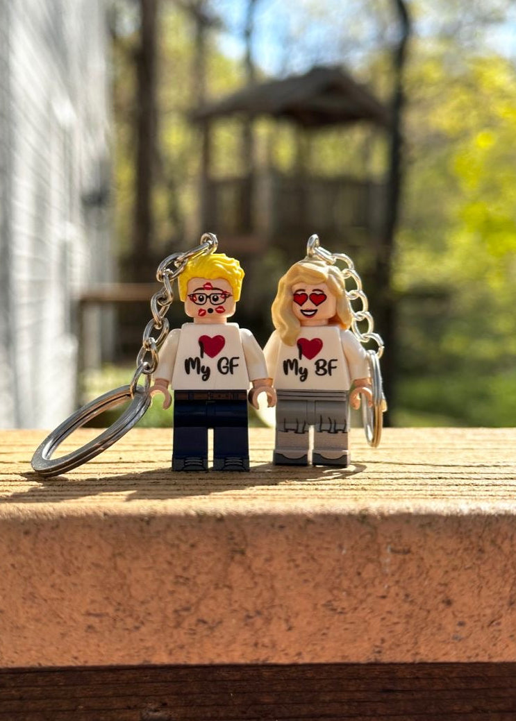 2 adet Kişiye Özel LEGO Anahtarlık