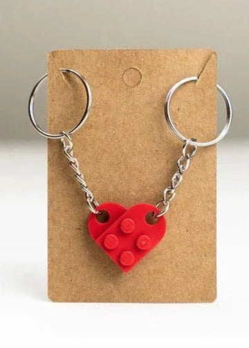 Kalp Anahtarlık | Sevgili Bilekliği | İkili Kolye Brick