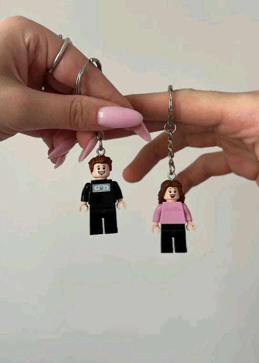 2 adet Kişiye Özel LEGO Anahtarlık