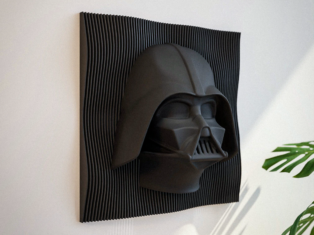 3D Katmanlı Darth Vader Mask Sanat Tablosu