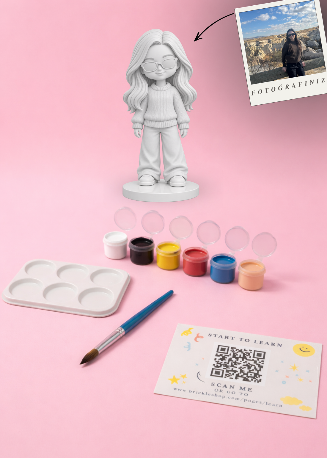 Kişiye Özel MiniMe - 3D Figür Boyama Seti