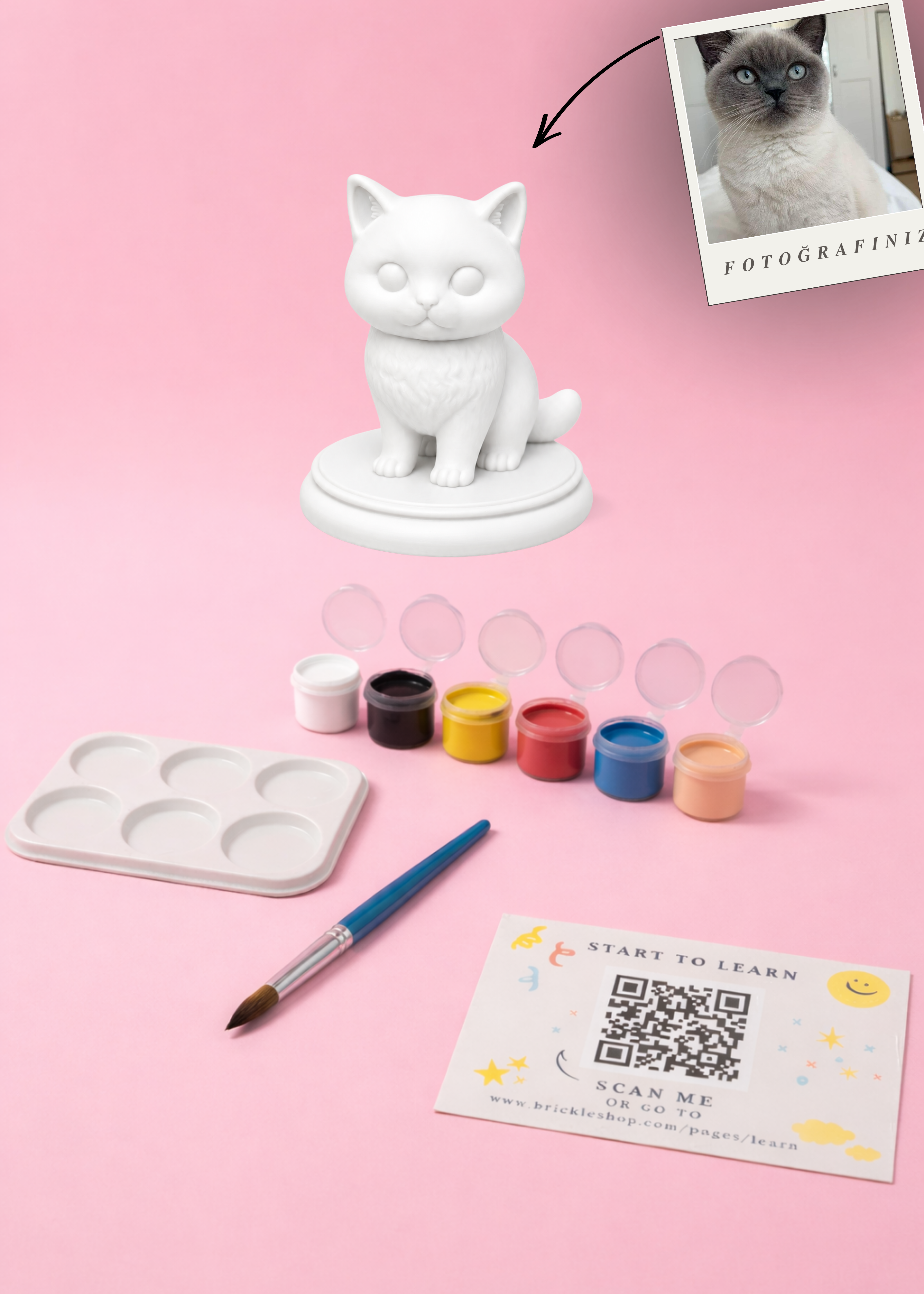 Evcil Hayvan Özel MiniMe - 3D Figür Boyama Seti