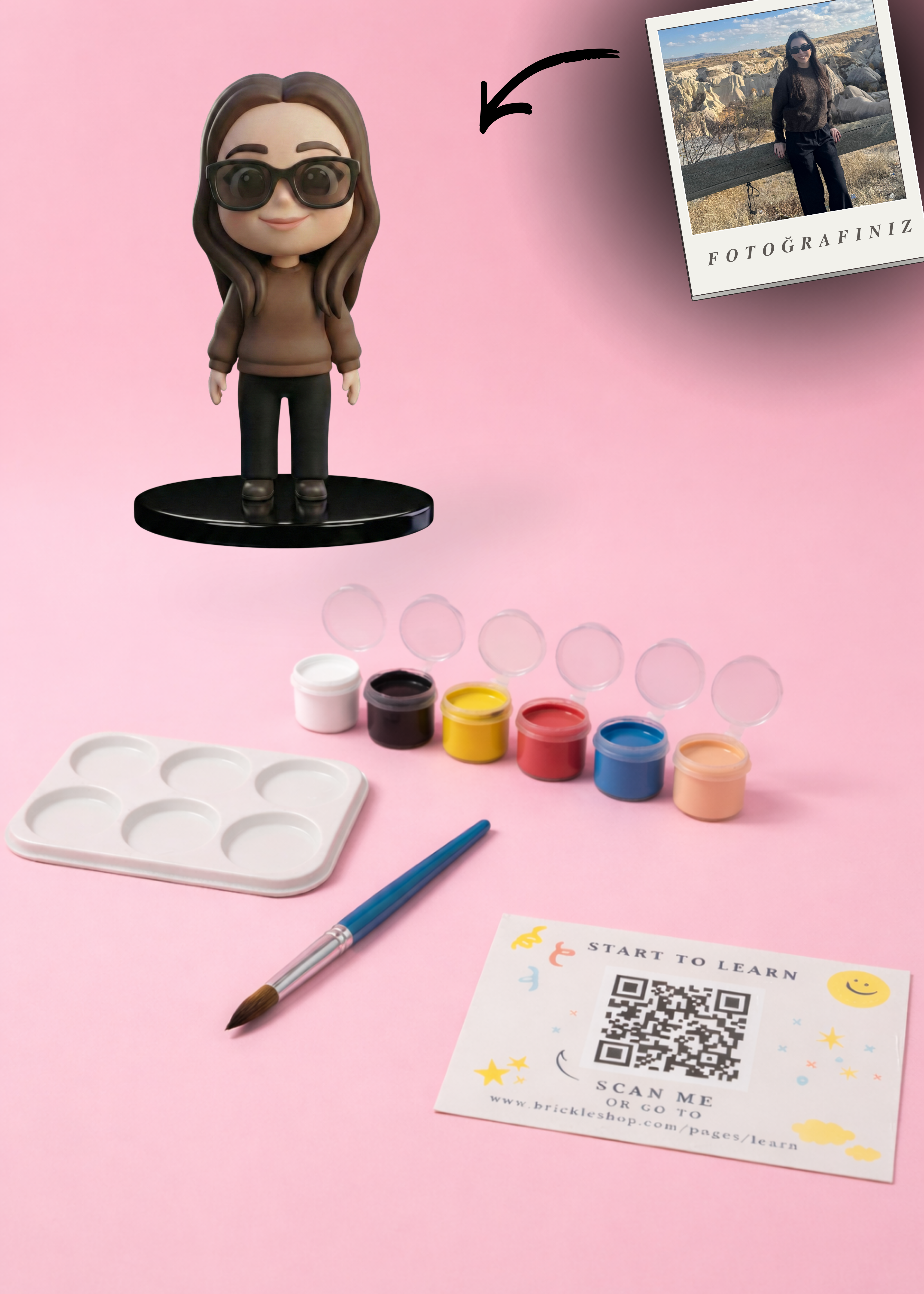 Kişiye Özel MiniMe - 3D Figür Boyama Seti